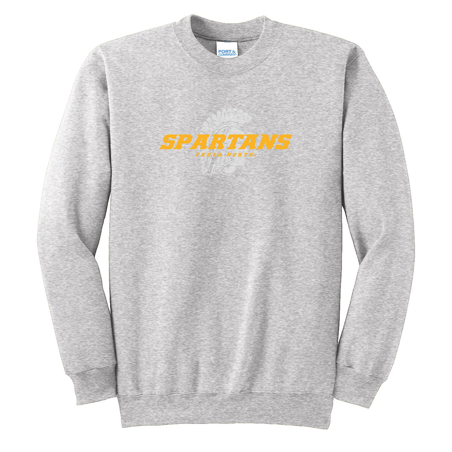 Spartans Ash Port & Co™ Essential Fleece Crewneck Sweatshirt (PC90)