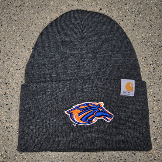 Mustangs Logo Carhartt Coal Grey Beanie