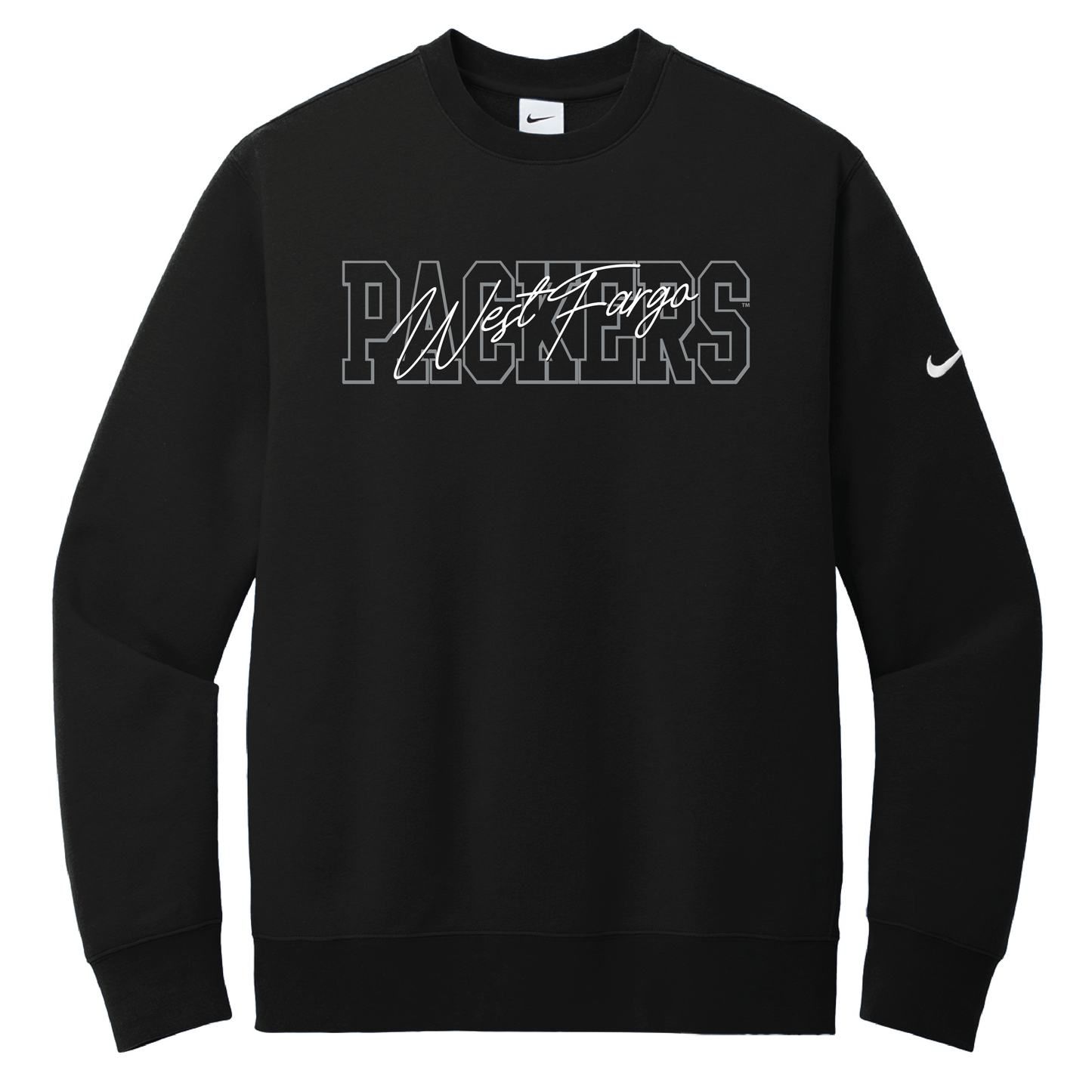 Packers Nike Club Fleece Sleeve Swoosh Crew (NKFD9863)