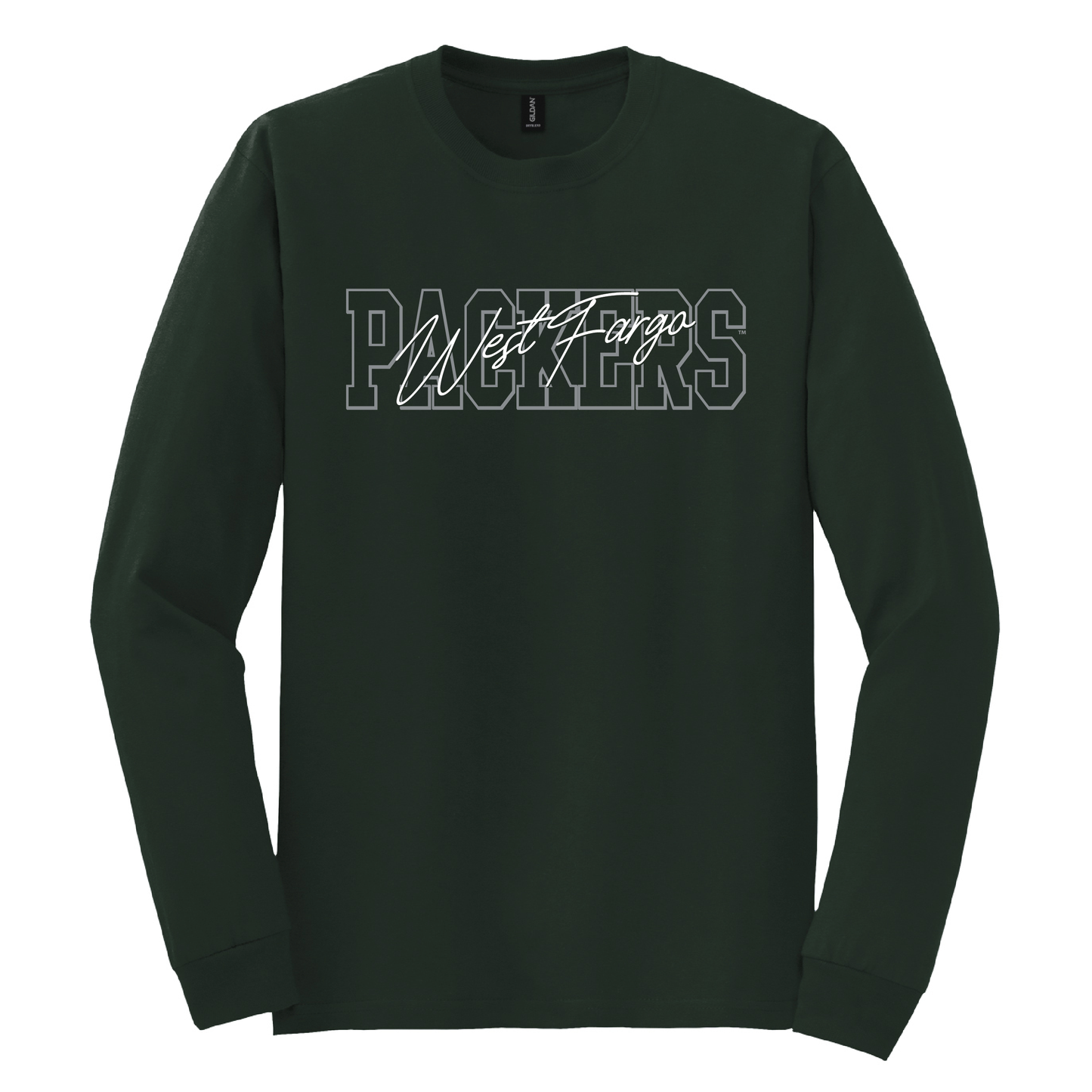 Packers Gildan® DryBlend® 50 Cotton/50 Poly Long Sleeve T-Shirt (8400)