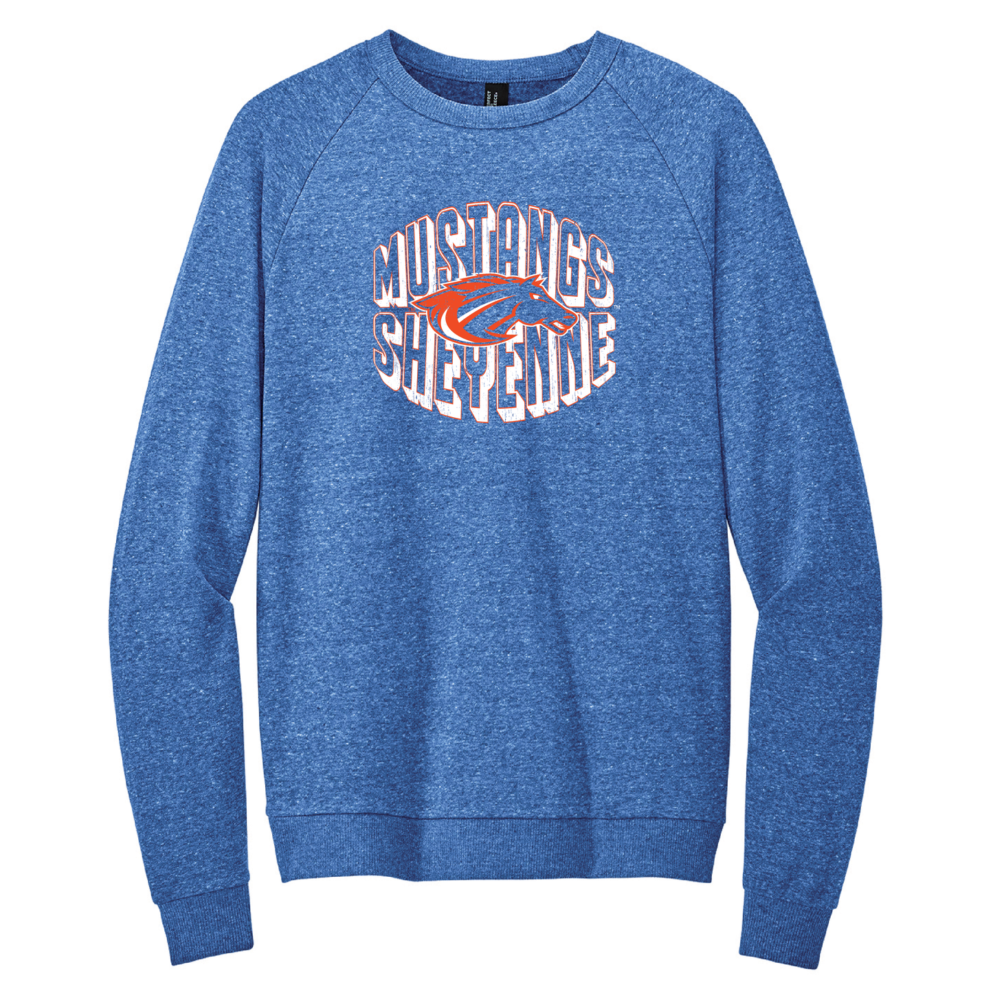 Mustangs District® Perfect Tri® Fleece Crewneck Sweatshirt (DT1304)