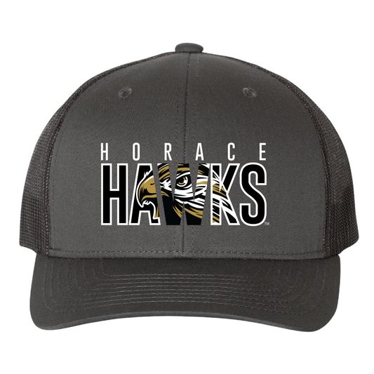 Hawks Trabis Char/Blk YP Classics Retro Trucker Cap 0324