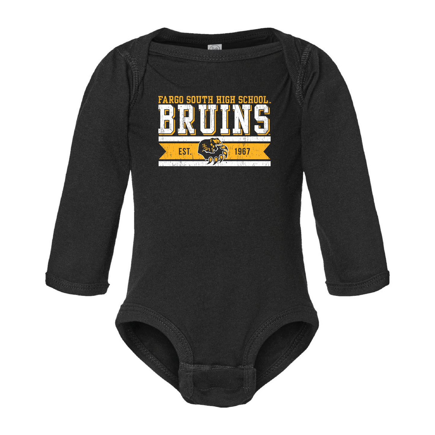 Bruins Rabbit Skins™ Infant Long Sleeve Jersey Bodysuit (4421)