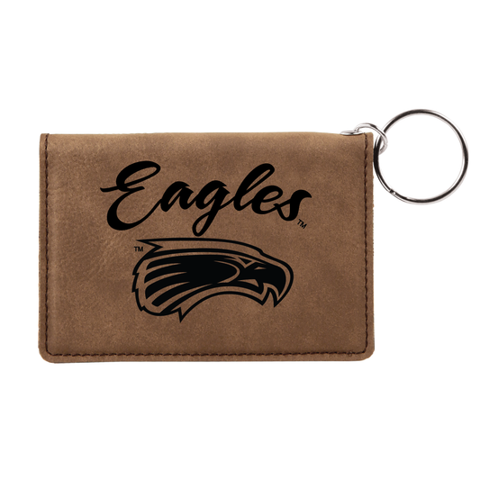 Eagles  Leatherette Keychain ID Holder BROWN