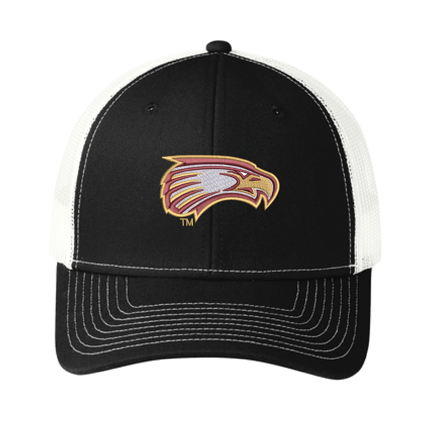 Eagles Black/White Port Authority® Snapback Trucker Cap (C402)