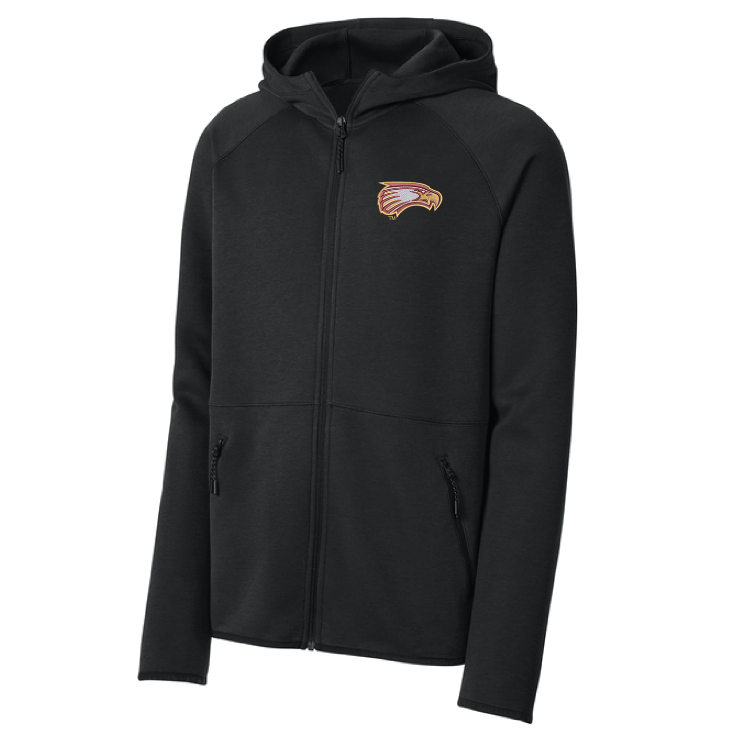 Eagles Black Sport-Tek® Phenom Full-Zip Hoodie (ST840)