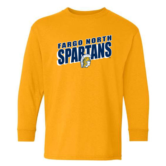 Spartans Heather Gold Gildan Yth L/S T-shirt 1123