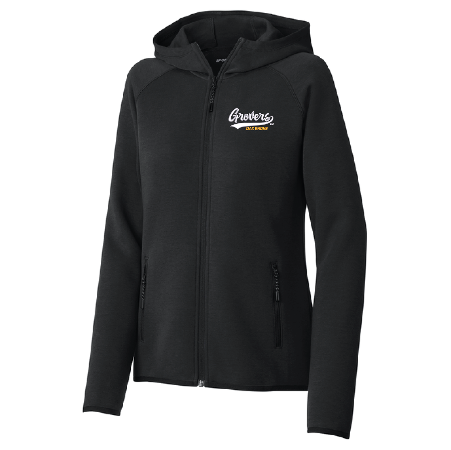 Oak Grove Black Sport-Tek® Women’s Full-Zip Hoodie (LST840)