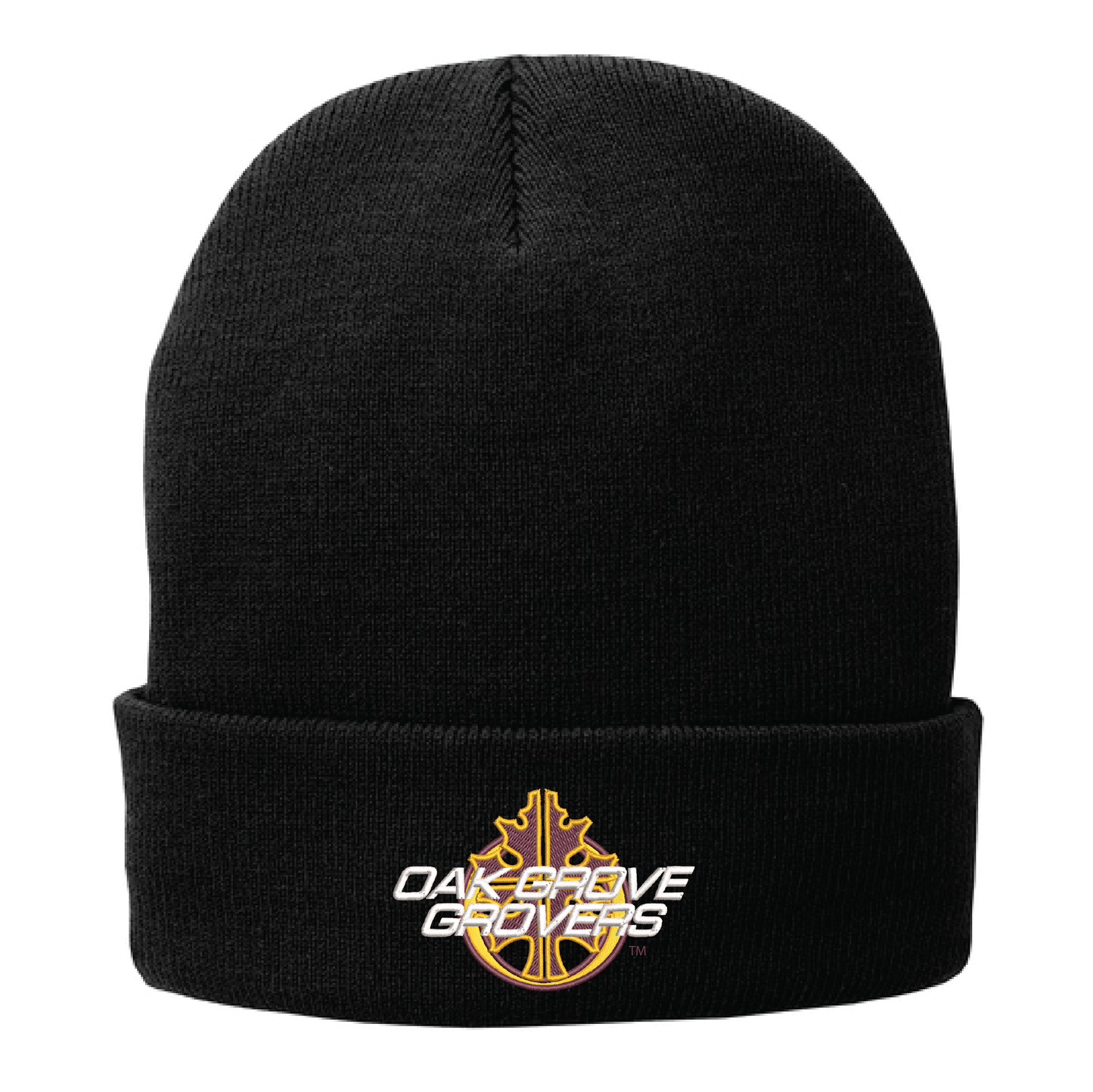 Oak Grove Black Port Authority® Fleece-Lined Knit Cap (CP90L)