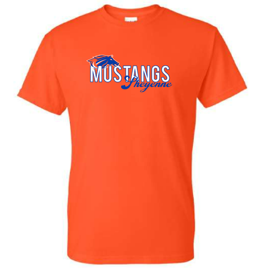 Mustangs Orange SS DryBlend Gildan T-Shirt