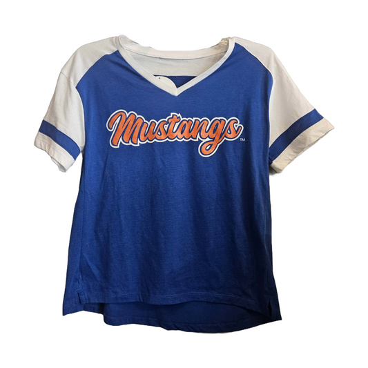Mustangs Ladies Fanatic Tee Royal/White