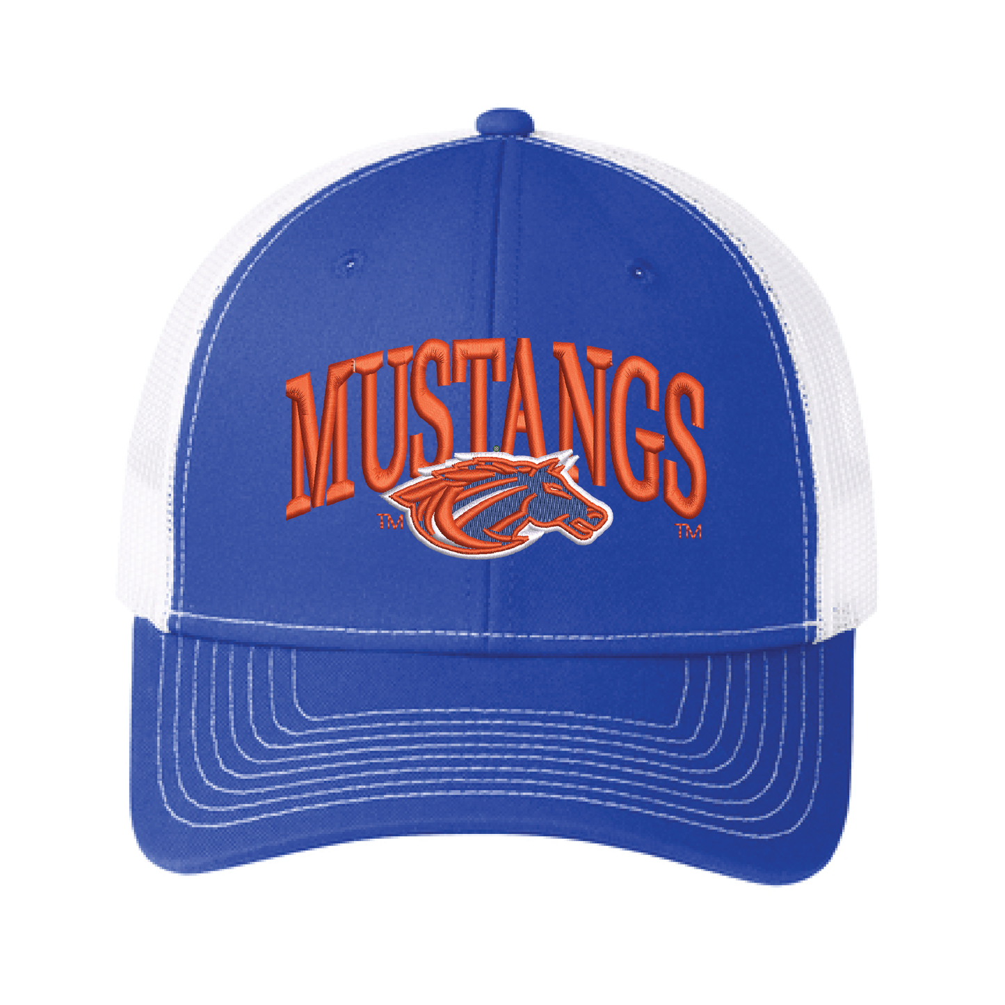 Mustangs True Royal Port Authority® Snapback Trucker Cap (C402)