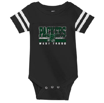 Packers Black/White Dis RS Football Jersey Onesie 9/23