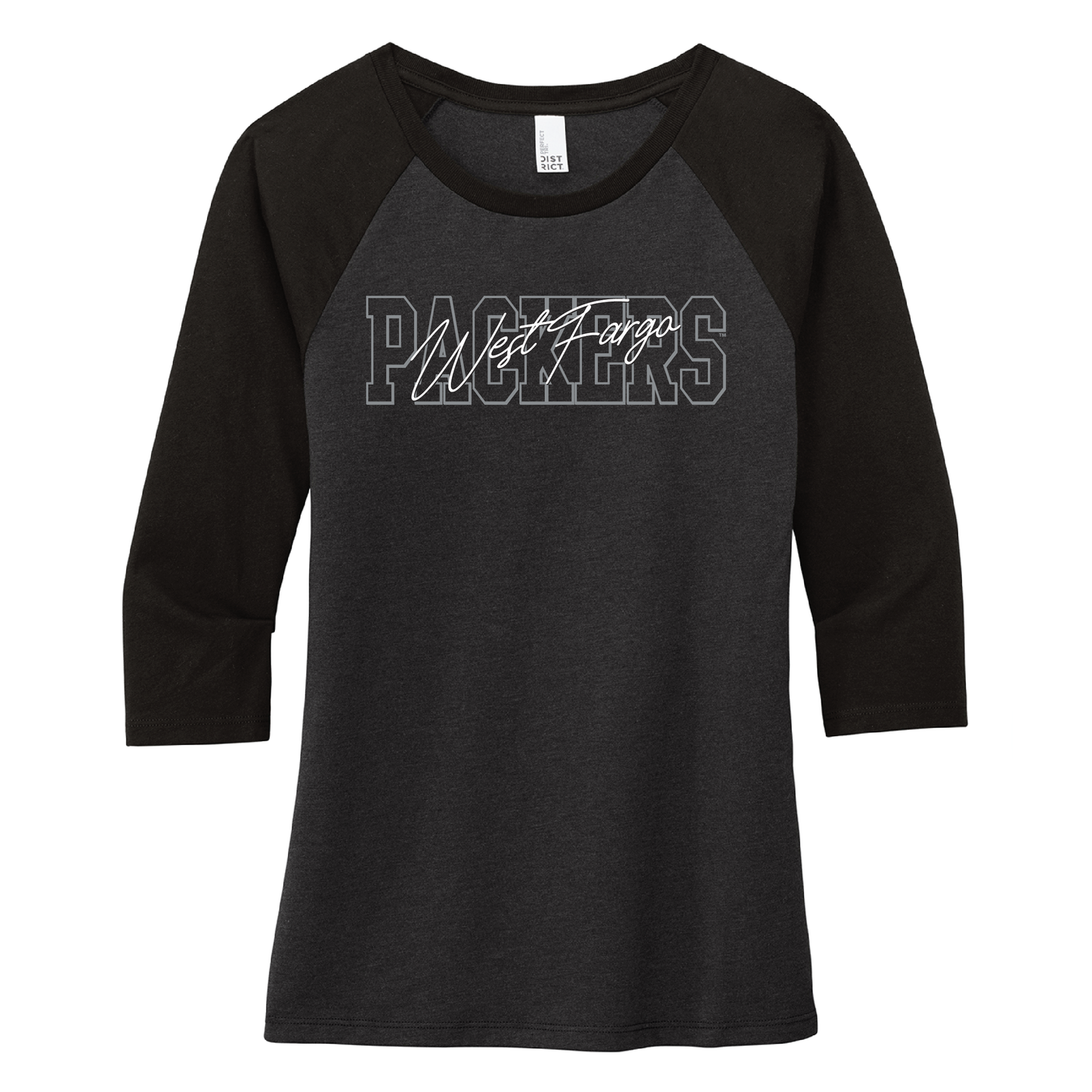 Packers District® Women’s 3/4-Sleeve Raglan (DM136L)