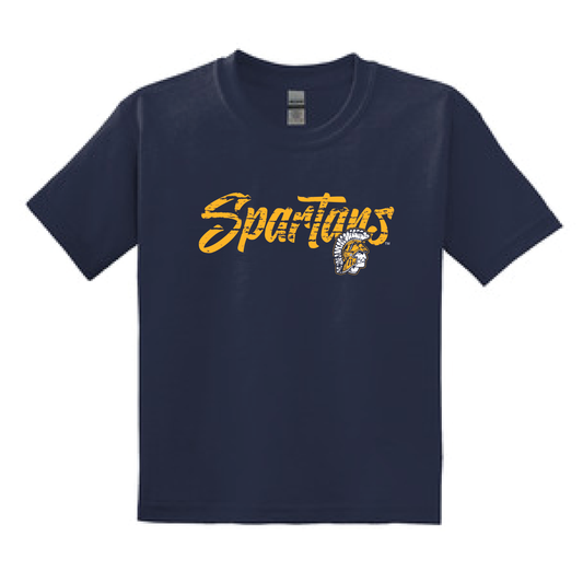SPARTANS YOUTH DISTRESSED SS GILDAN TEE