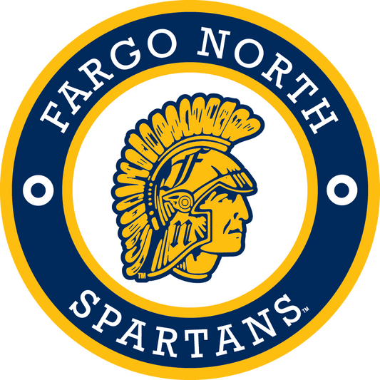 Fargo North Spartans Decal  Gld/Wht/Nvy