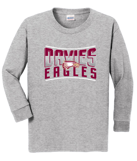 Davies Eagles Youth Grey LS Tee