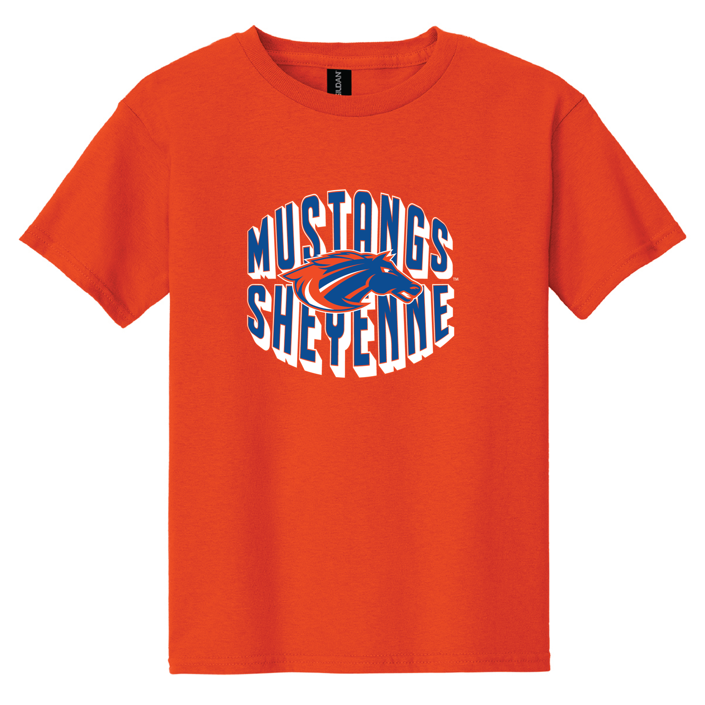 Mustangs Gildan® Youth 100% Cotton T-Shirt (5000b)