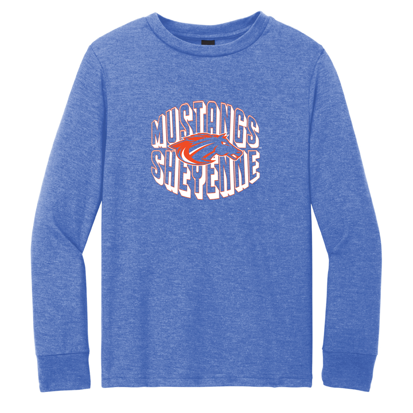 Mustangs District® Youth Perfect Tri® Long Sleeve Tee (DT132Y)