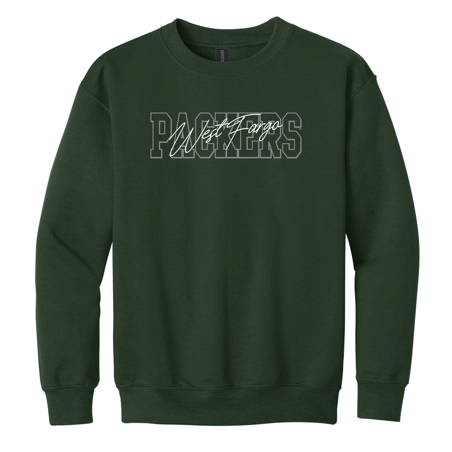 Packers Gildan® Youth Heavy Blend™ Crewneck Sweatshirt (18000B)