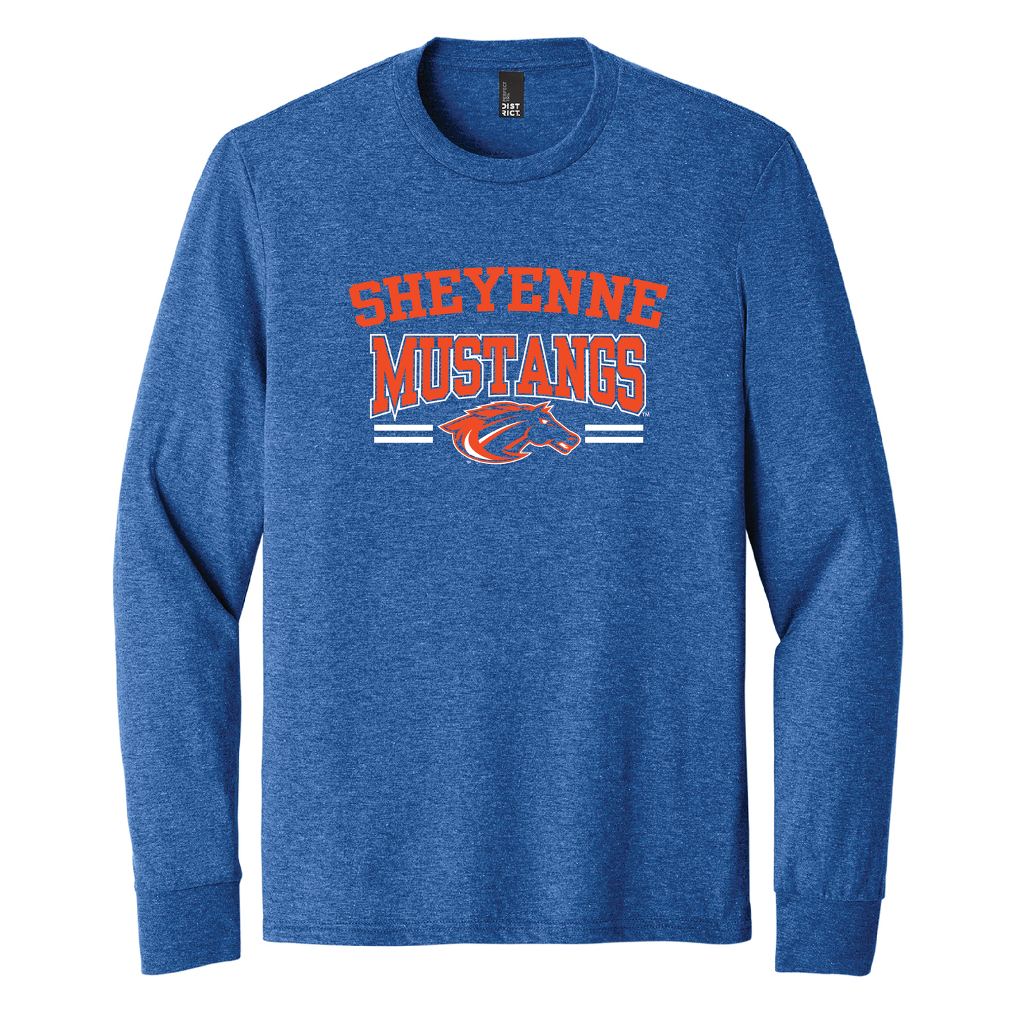Mustangs District® Perfect Tri® Long Sleeve Tee (DM132)