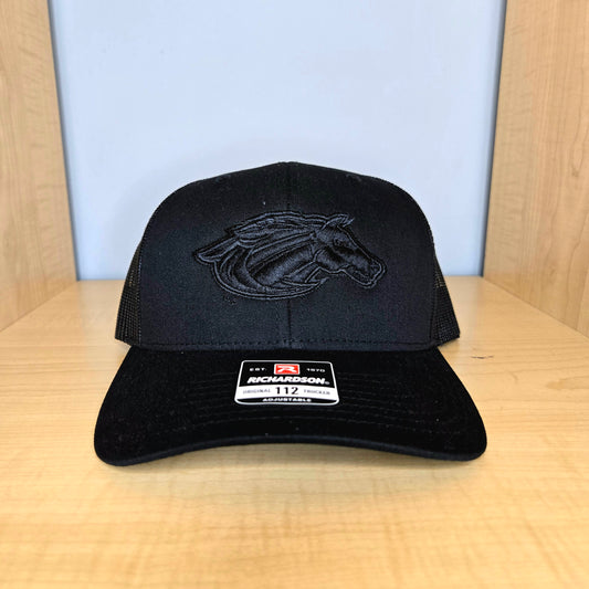 Mustangs Black Puff Trucker Cap