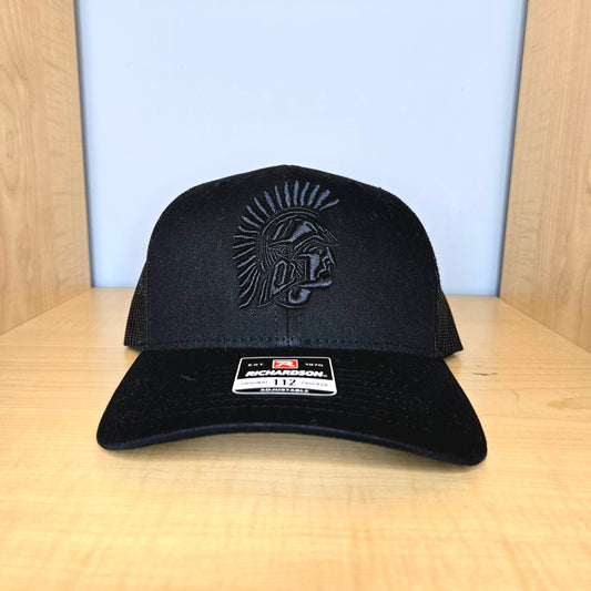 Spartans Black Puff Trucker Cap