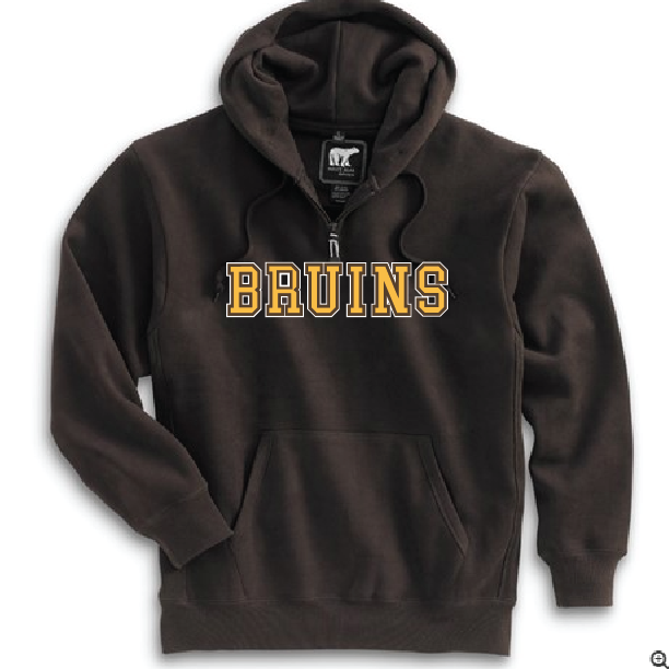 Bruins Brwn White Bear Heavyweight Hoodie