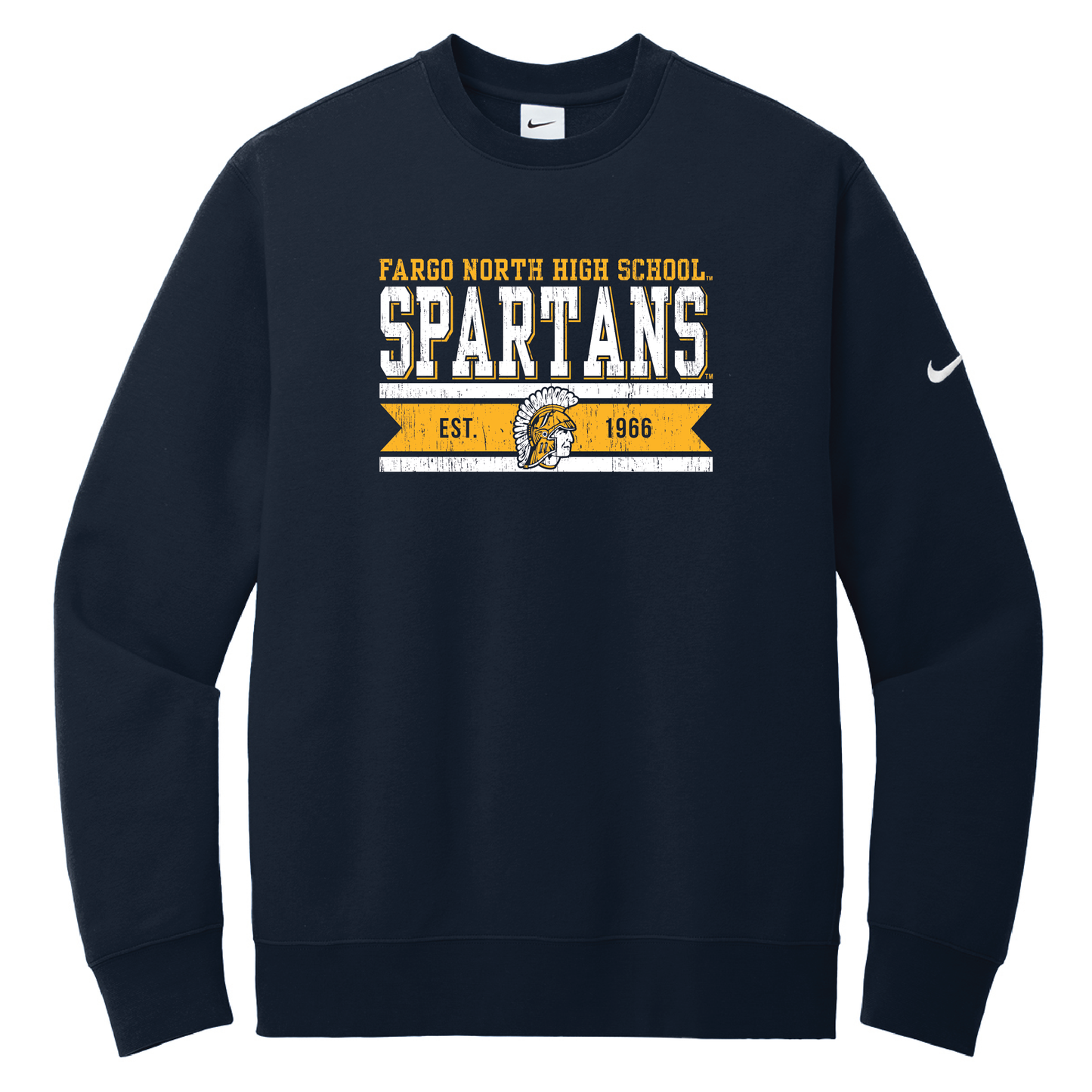 Spartans Nike Club Fleece Sleeve Swoosh Crew (NKFD9863)