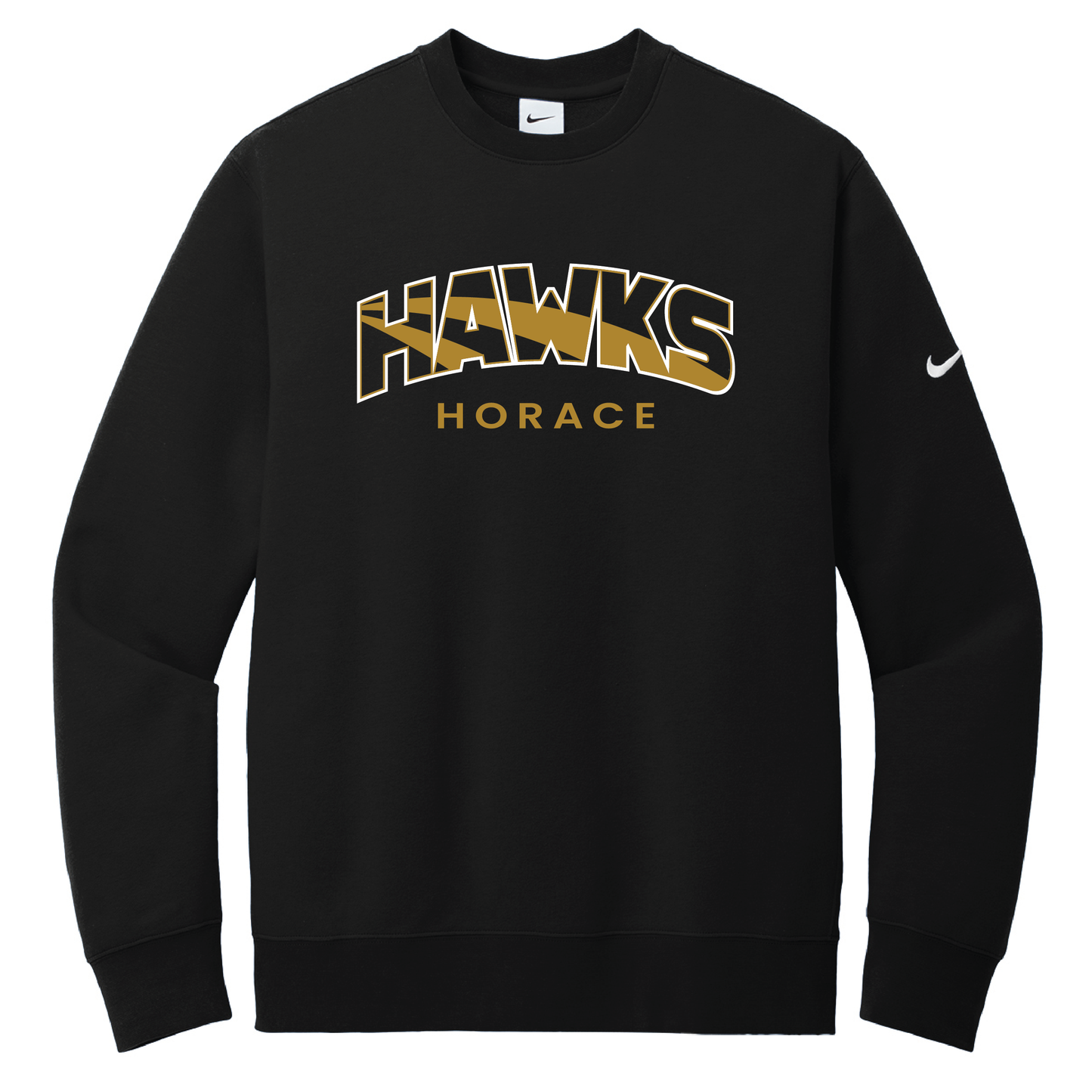 Hawks Nike Club Fleece Sleeve Swoosh Crew (NKFD9863)