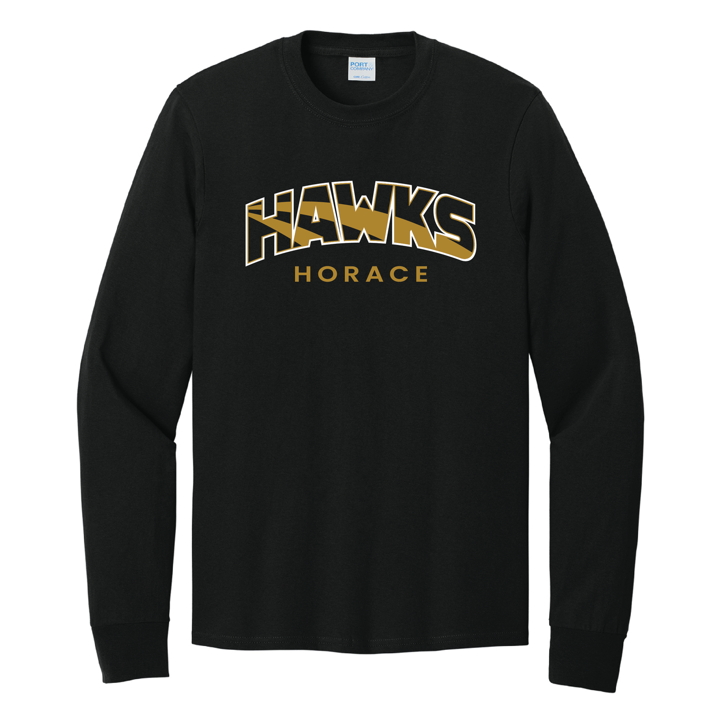 Hawks Port & Co™ Long Sleeve Core Cotton Tee (PC54LS)