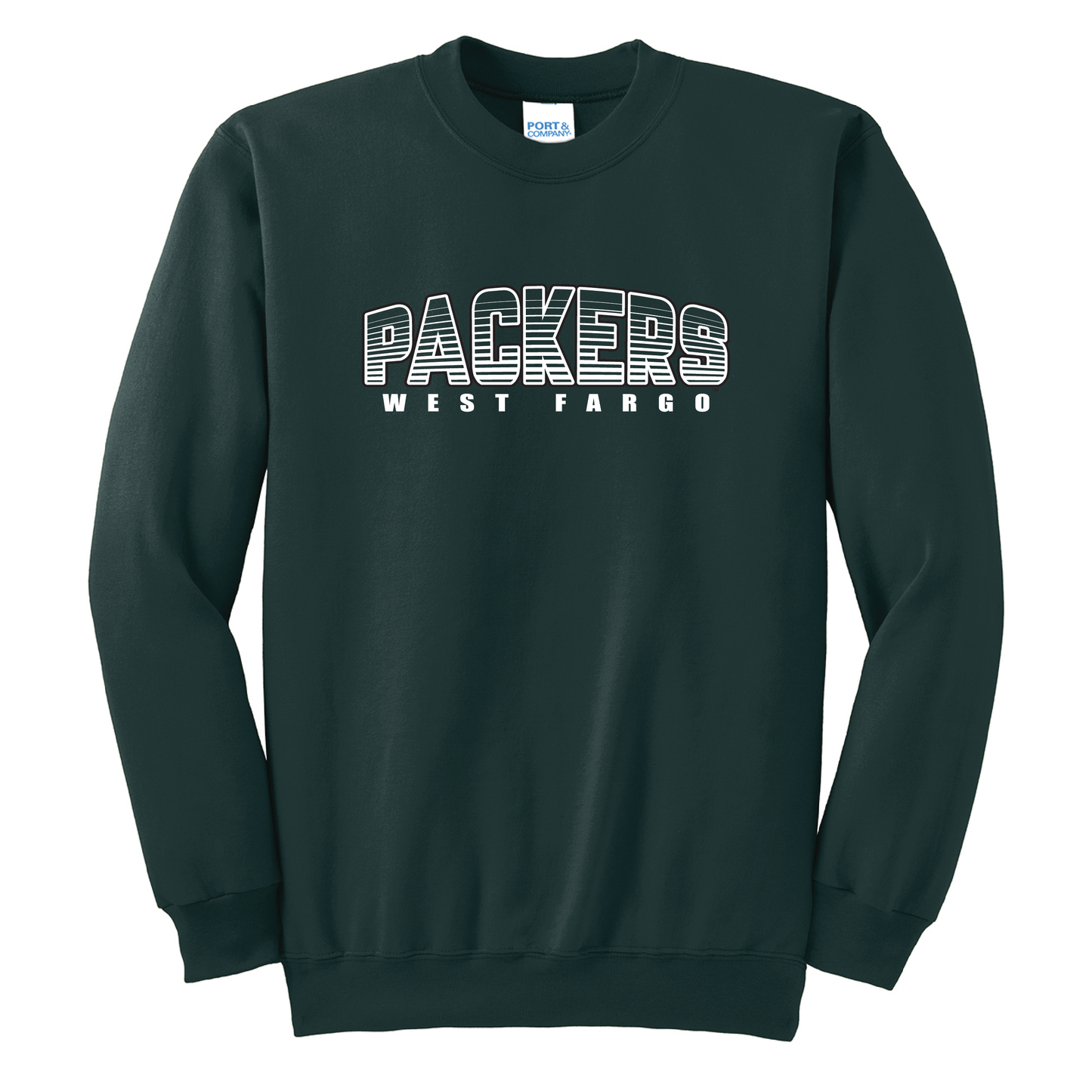 Packers Dark Green Port & Co™ Essential Fleece Crewneck Sweatshirt (PC90)