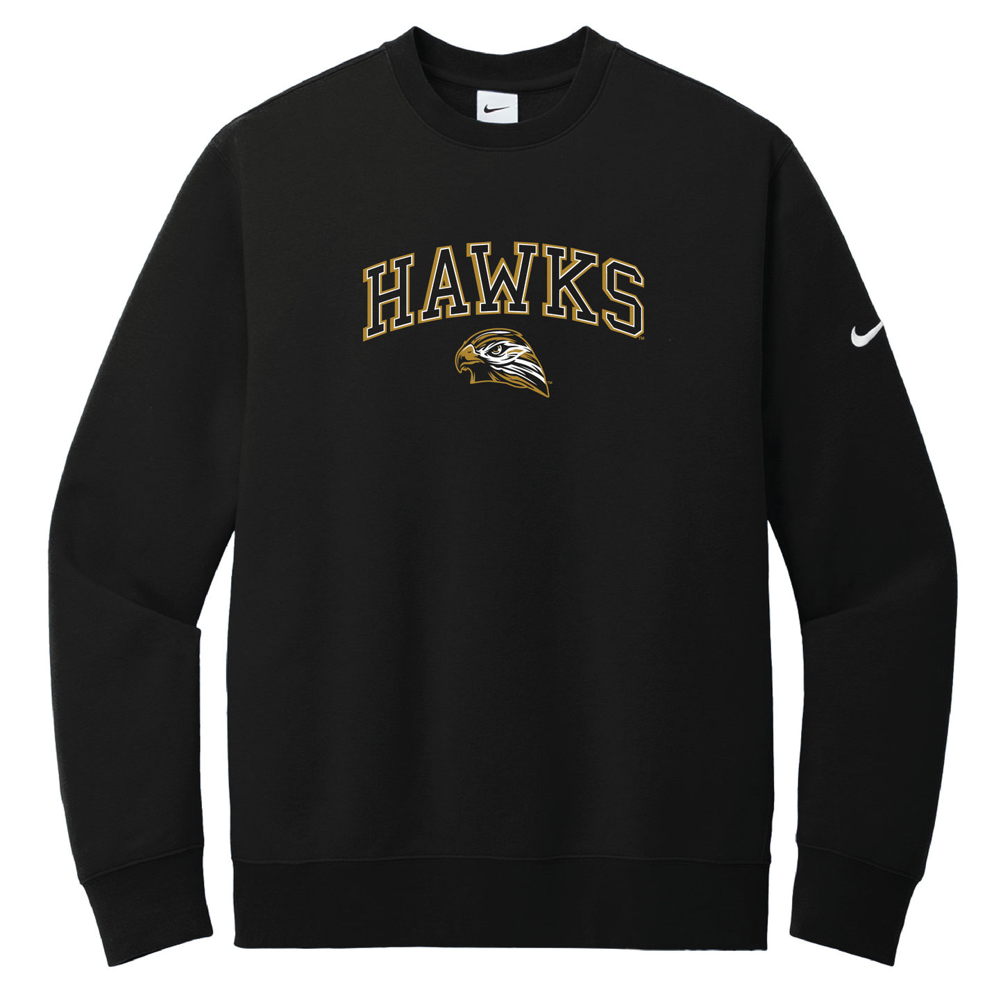 Hawks Nike Club Fleece Sleeve Swoosh Crew (NKFD9863)