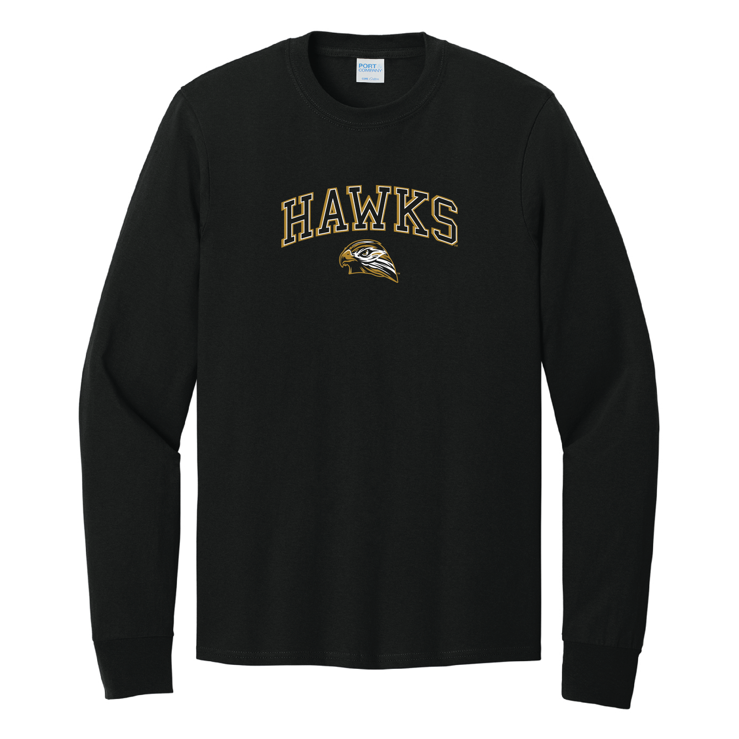Hawks Port & Co™ Long Sleeve Core Cotton Tee (PC54LS)