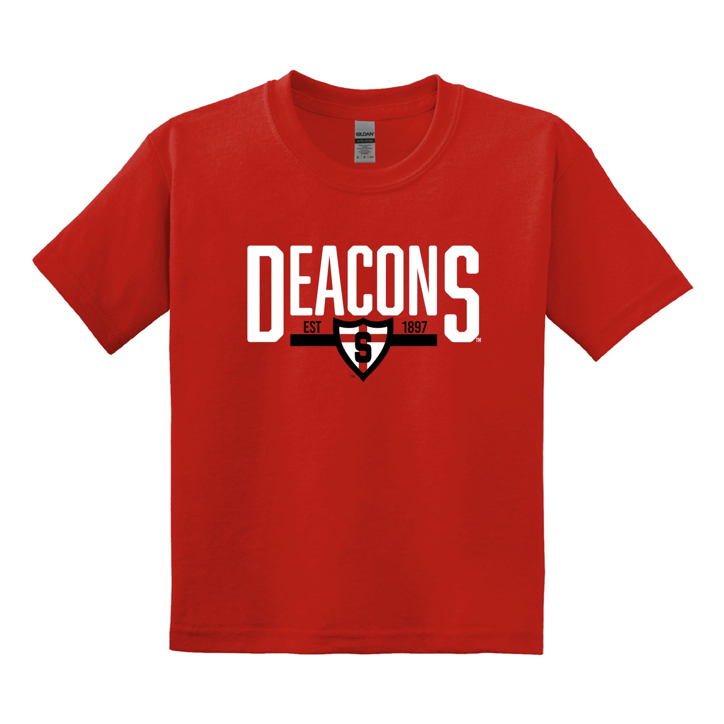 Deacons Palor Red Yth Gildan S/S T-Shirt 0424