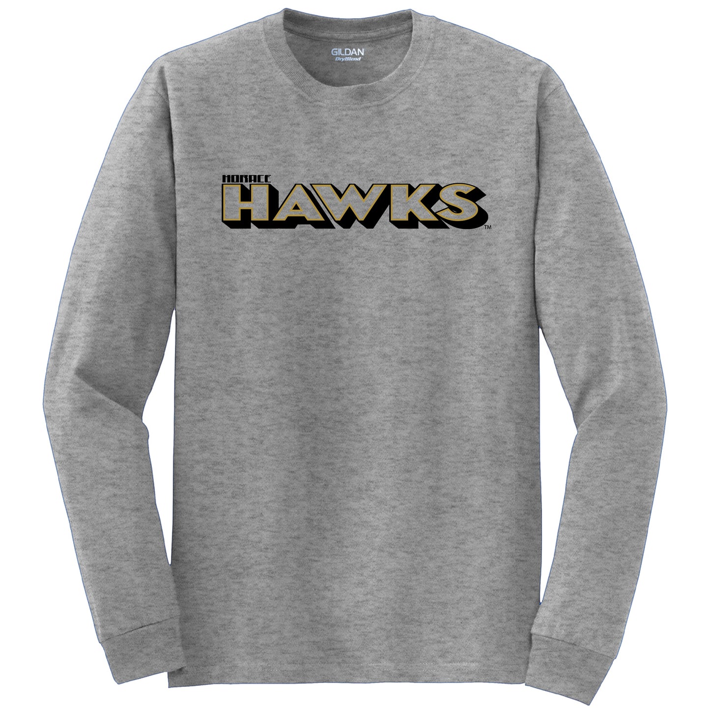 Hawks Traveler Graph Hthr Gildan L/S T-shirt 0424