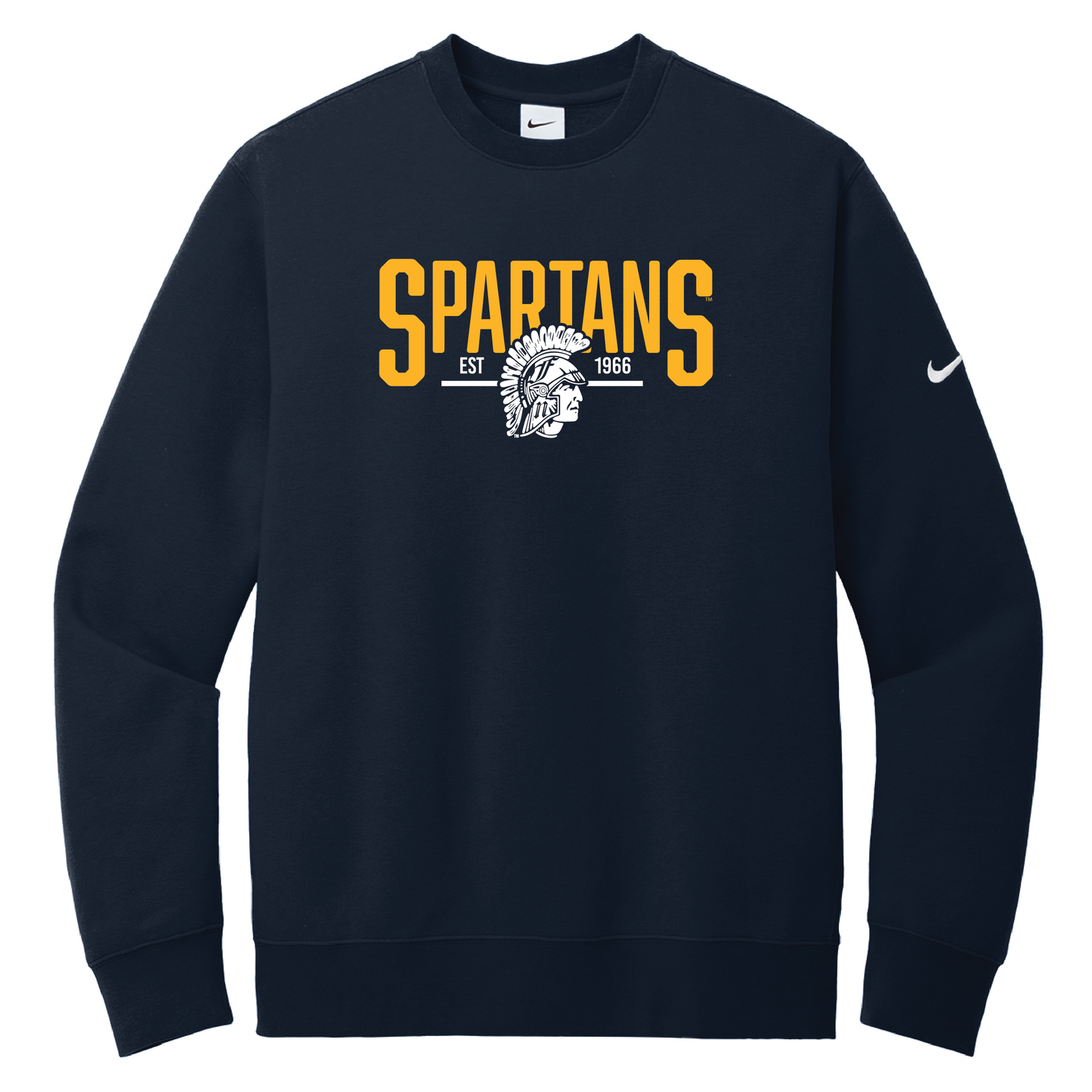 Spartans Nike Club Fleece Sleeve Swoosh Crew (NKFD9863)