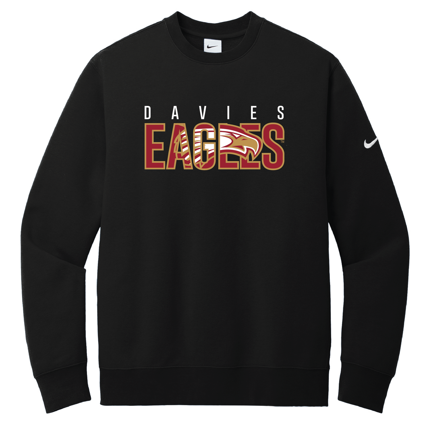 Eagles Nike Club Fleece Sleeve Swoosh Crew (NKFD9863)