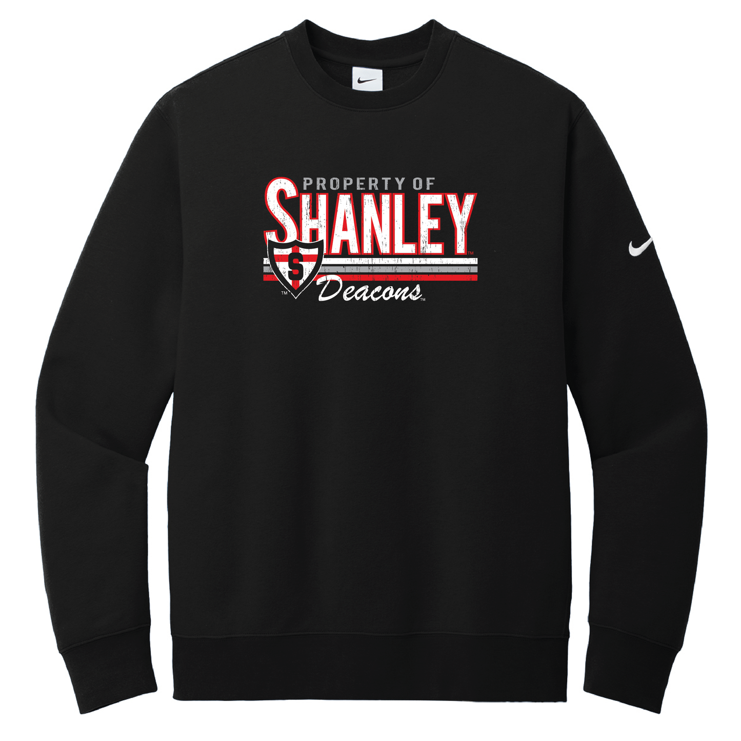 Shanley Nike Club Fleece Sleeve Swoosh Crew (NKFD9863)