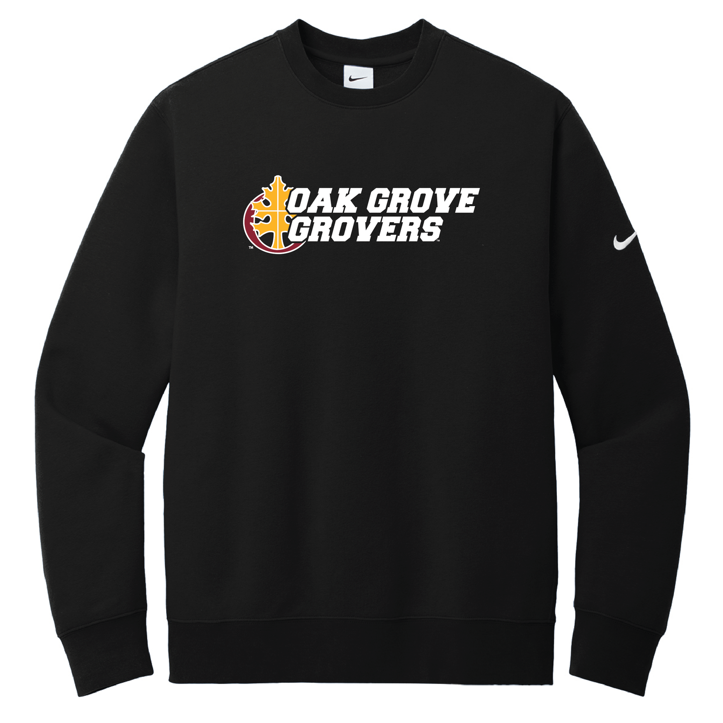 Oak Grove Nike Club Fleece Sleeve Swoosh Crew (NKFD9863)