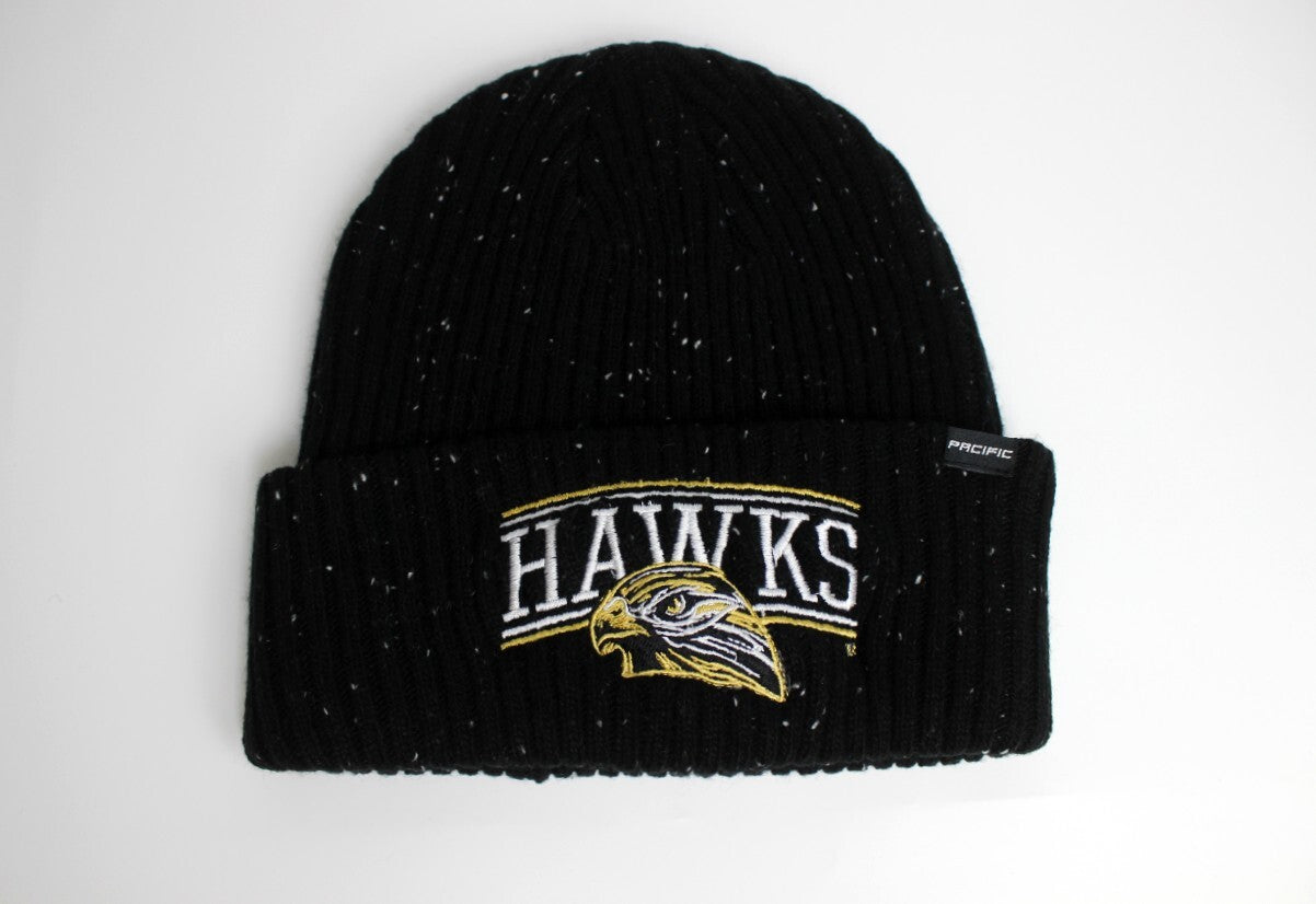 Hawks Blk Tweed Beanie