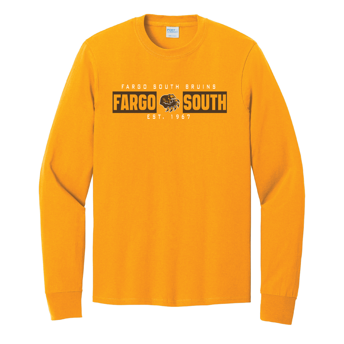 Bruins Port & Co™ Long Sleeve Core Cotton Tee (PC54LS)