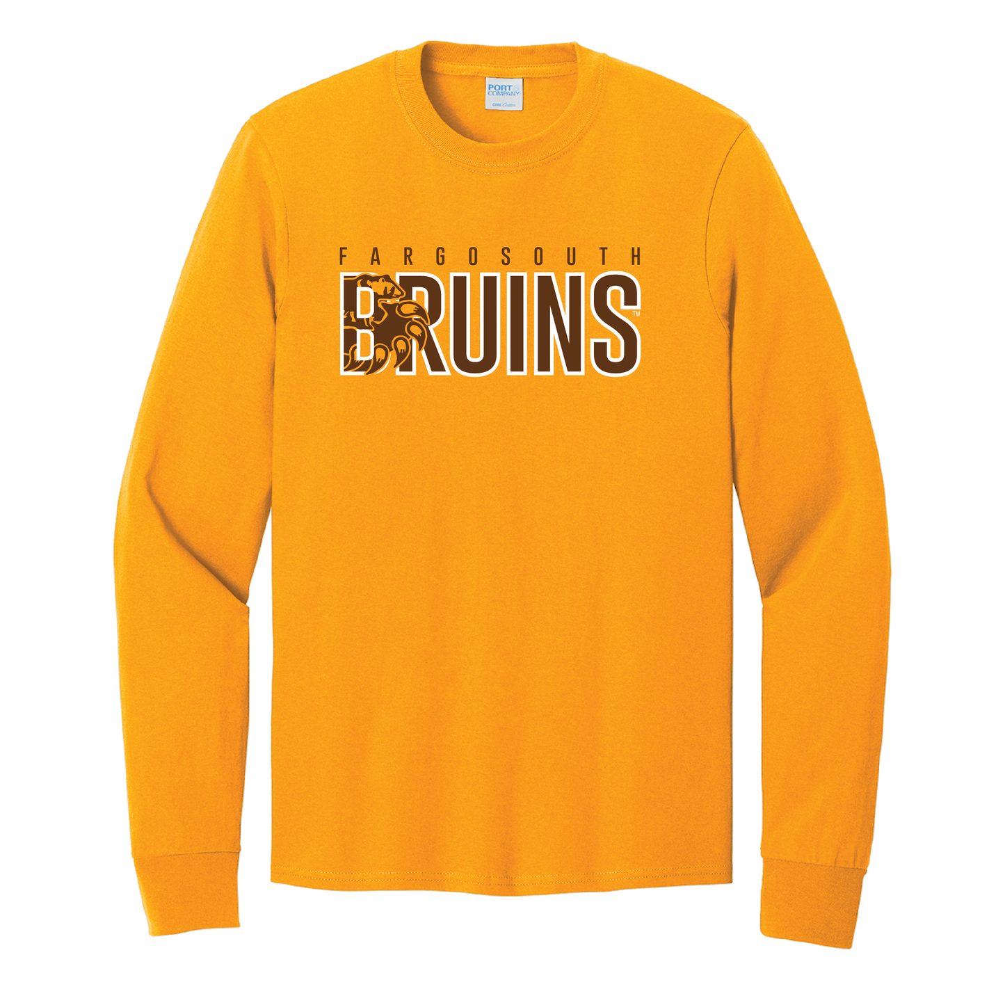 Bruins Port & Co™ Long Sleeve Core Cotton Tee (PC54LS)