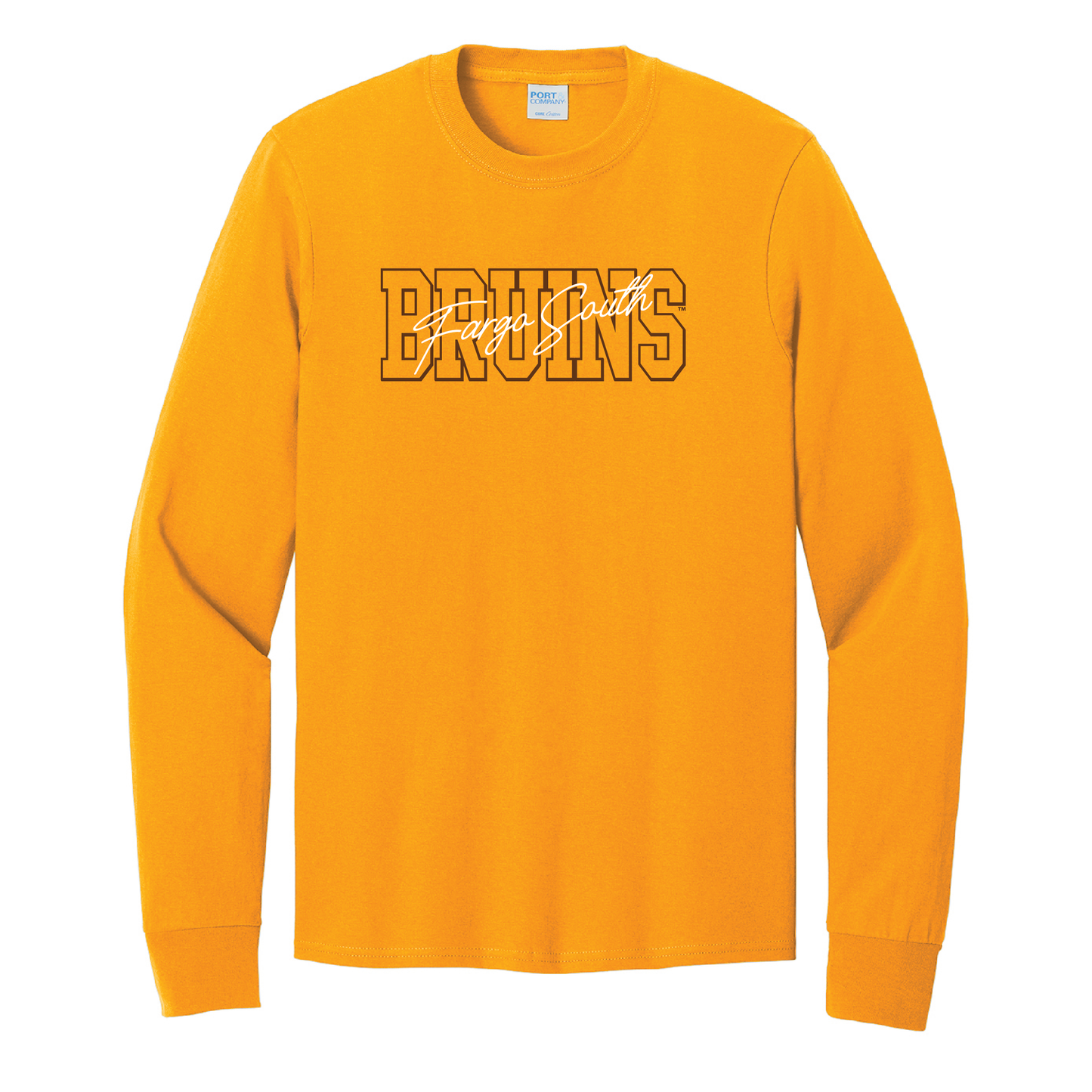 Bruins Port & Co™ Long Sleeve Core Cotton Tee (PC54LS)