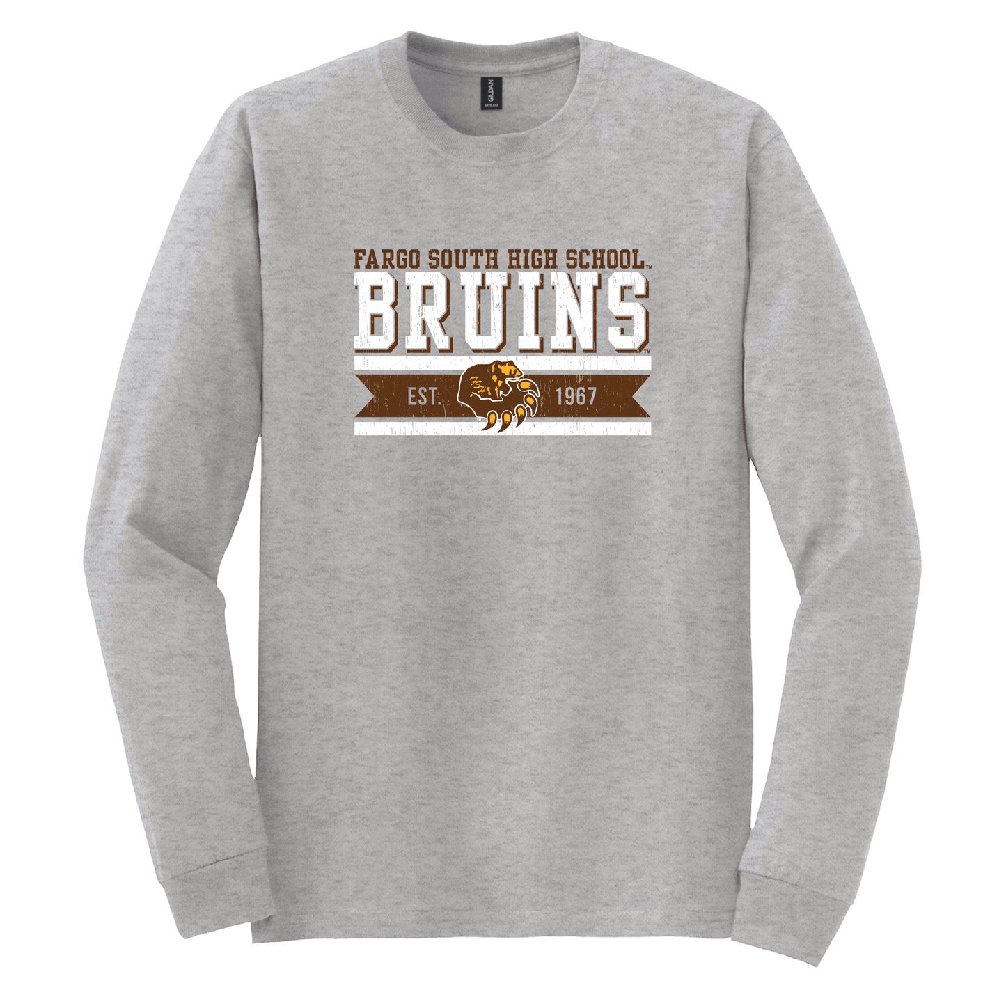 Bruins Gildan® DryBlend® 50 Cotton/50 Poly Long Sleeve T-Shirt (8400)