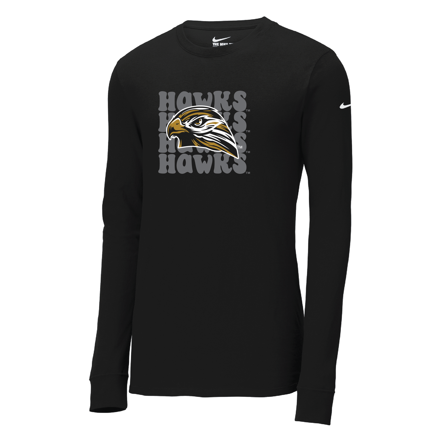 Hawks Nike Dri-FIT Cotton/Poly Long Sleeve Tee (NKBQ5230)