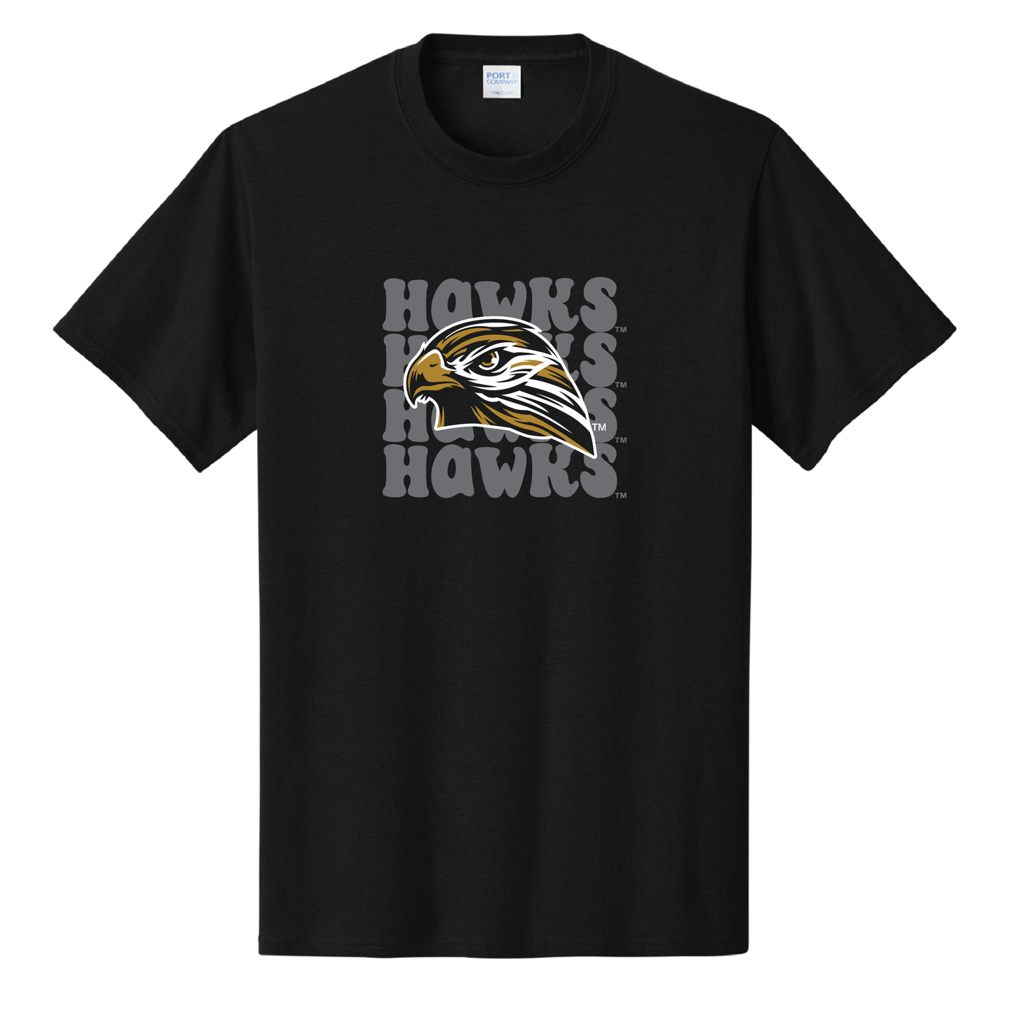 Hawks Port & Co™ Core Cotton Tee (PC54)