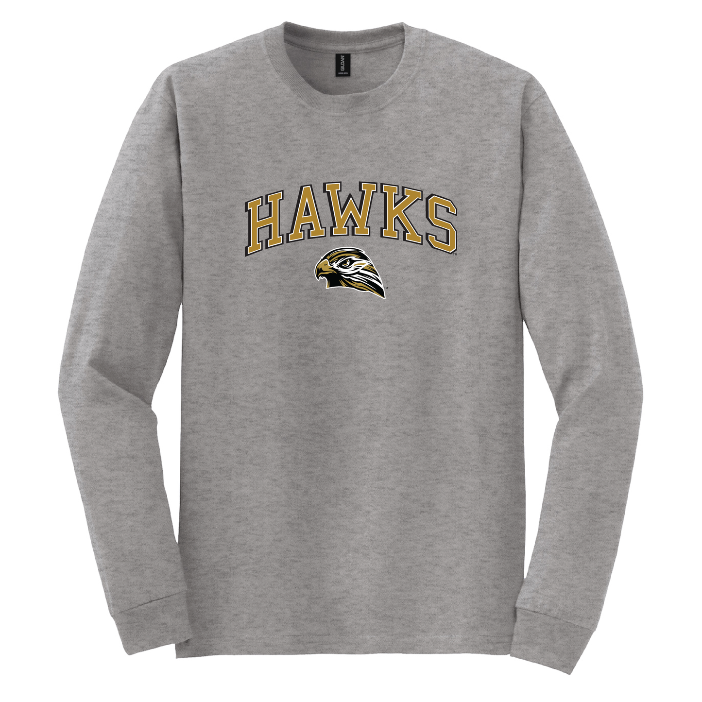 Hawks Gildan® DryBlend® 50 Cotton/50 Poly Long Sleeve T-Shirt (8400)
