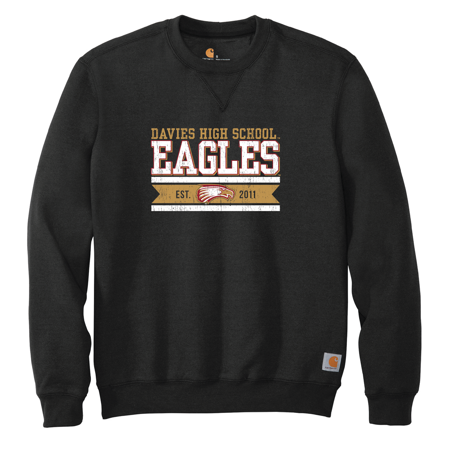 Eagles Black Carhartt® Midweight Crewneck Sweatshirt (CTK124)