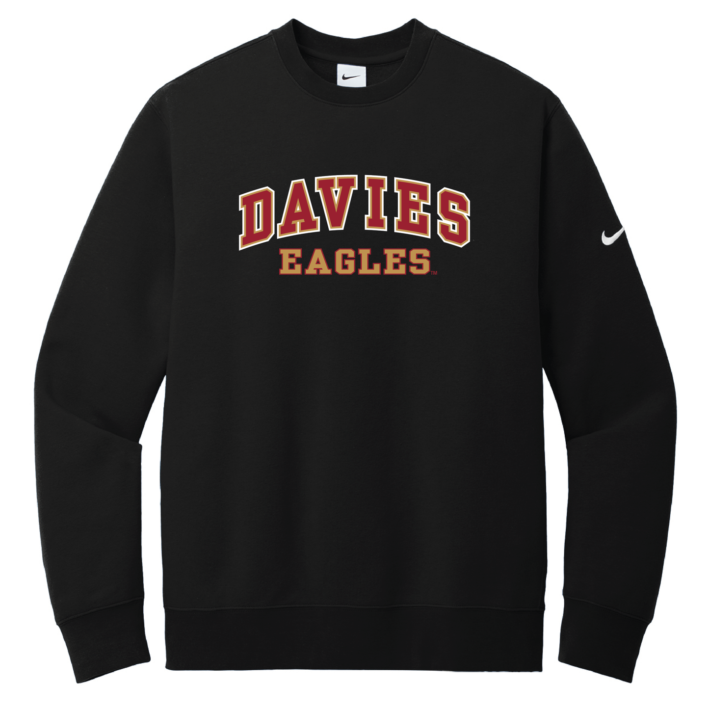 Eagles Nike Club Fleece Sleeve Swoosh Crew (NKFD9863)
